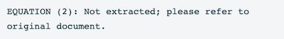 A snippet of text that says 'EQUATION (2): Not extracted; please refer to original document.'